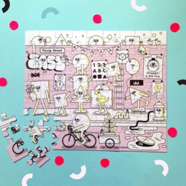 Dilly and the boo blog art inspired decor Happy Jigsaw - Flump Street! Anorak